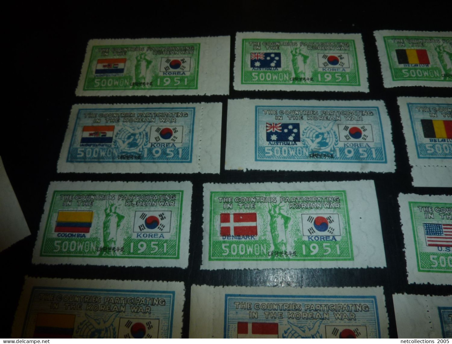 COREE DU SUD 1951 N°83/124 (42 Valeurs) Série En L'honneur Des 21 Pays Des Nations Unies Participant A La Guerre (20/09) - Corea Del Sur