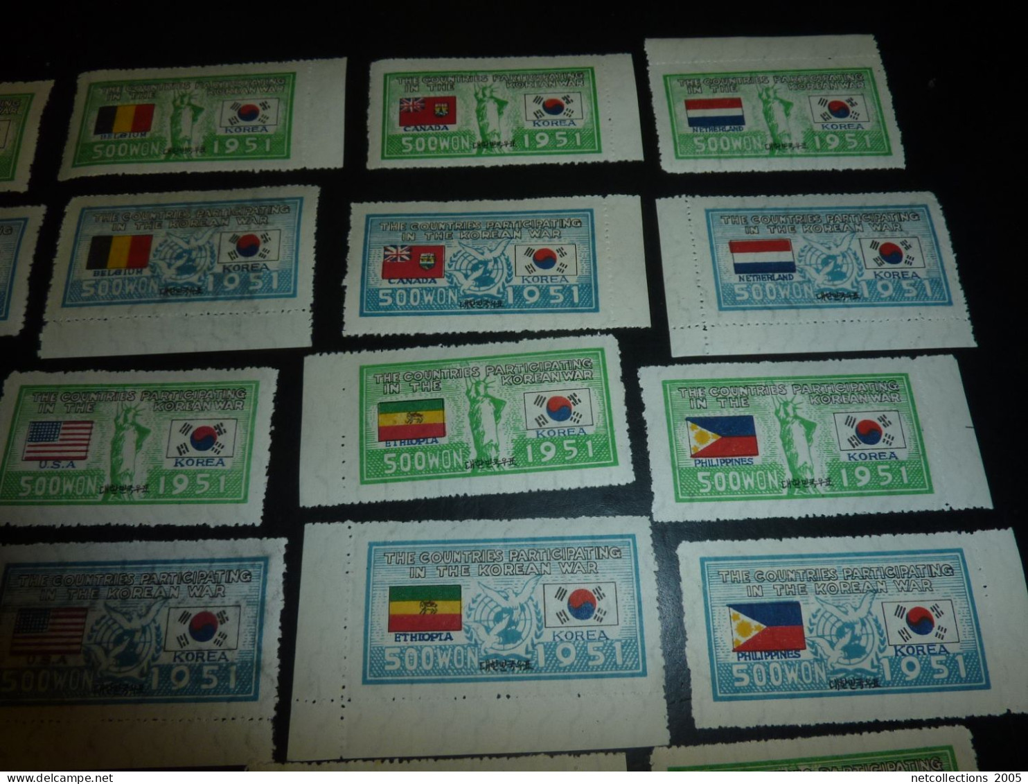 COREE DU SUD 1951 N°83/124 (42 Valeurs) Série En L'honneur Des 21 Pays Des Nations Unies Participant A La Guerre (20/09) - Korea, South