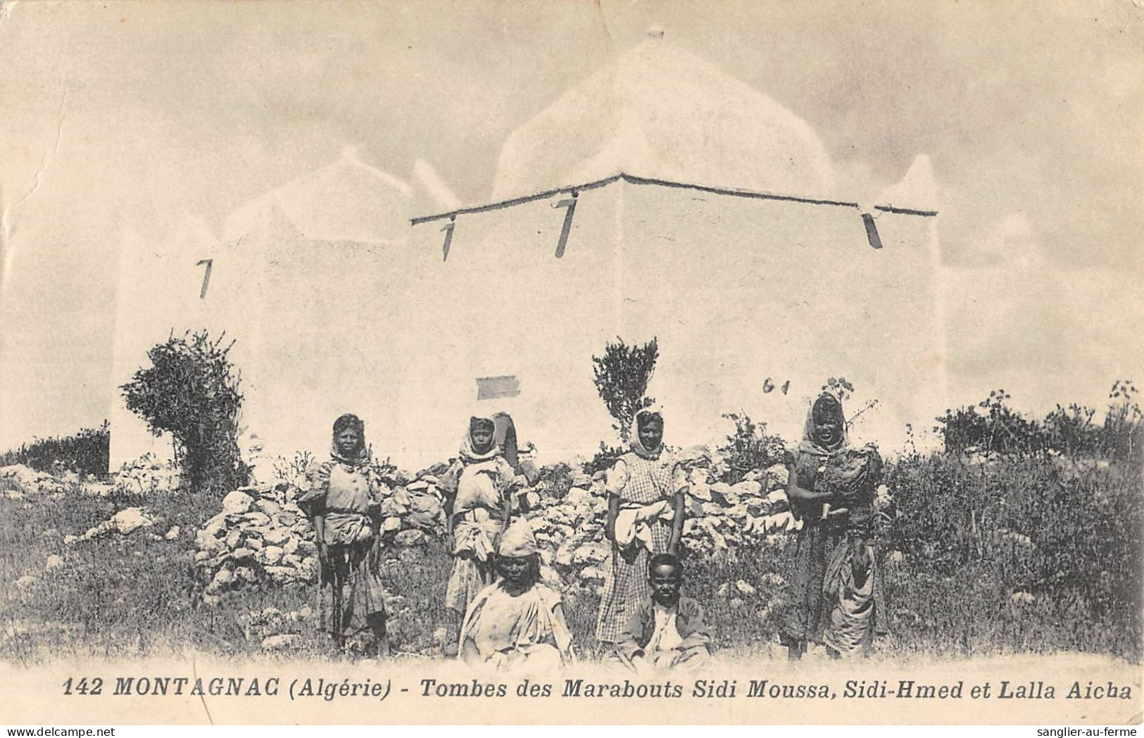 CPA ALGERIE / MONTAGNAC / TOMBES DES MARABOUTS SIDI MOUSSA / SIDI HMED ET LALLA AICHA / Cliché Rare - Altri & Non Classificati