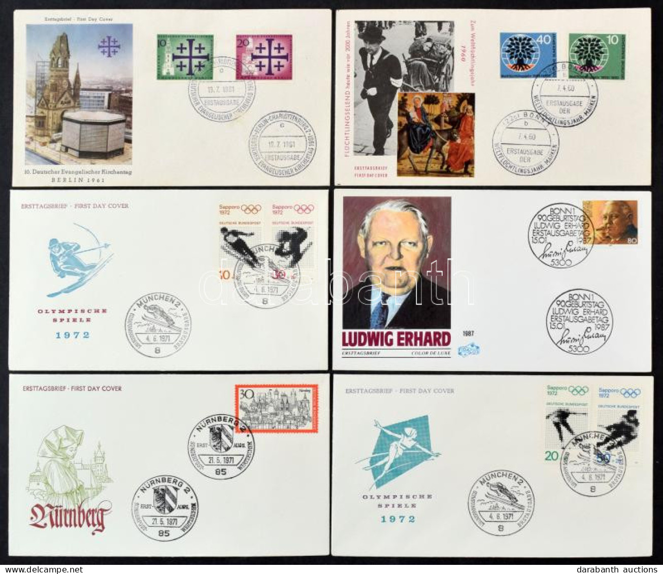 1960-1981 68 Db Német FDC - Other & Unclassified