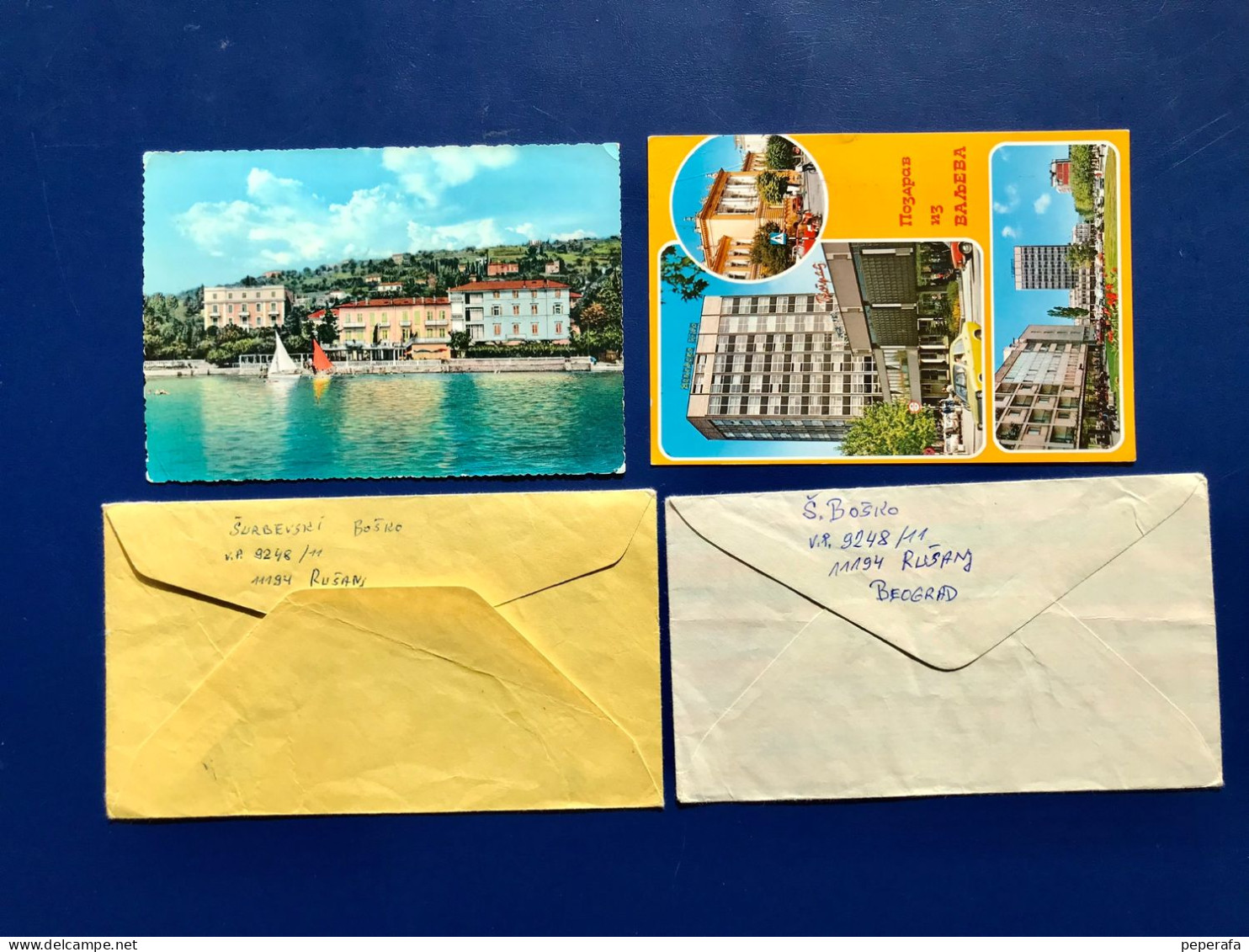 YUGOSLAVIA, 2 POSTALES CIRCULADAS A DINAMARCA Y 2 SOBRE CIRCULADOS A SUECIA - Gebruikt