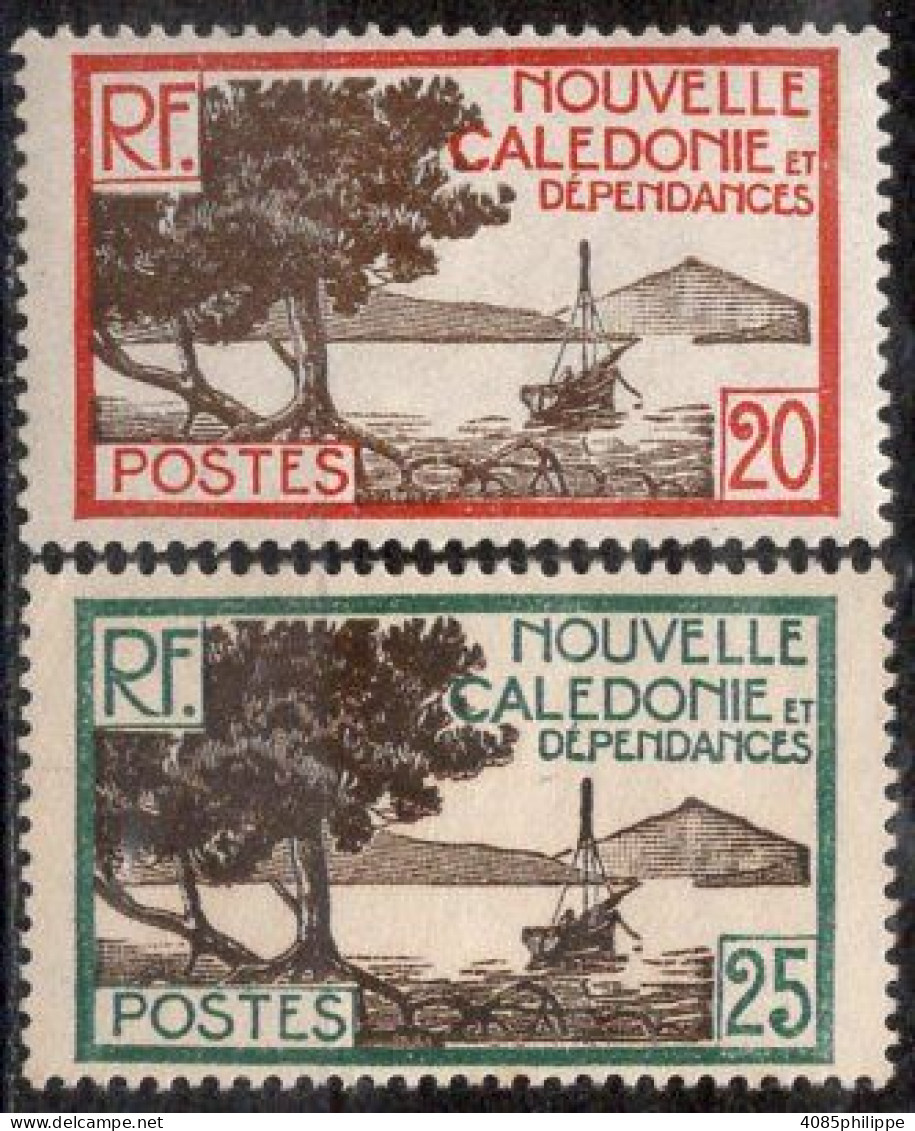 Nvelle CALEDONIE Timbres-Poste N°145** & 146** Neufs Sans Charnières TB Cote : 3€00 - Nuevos