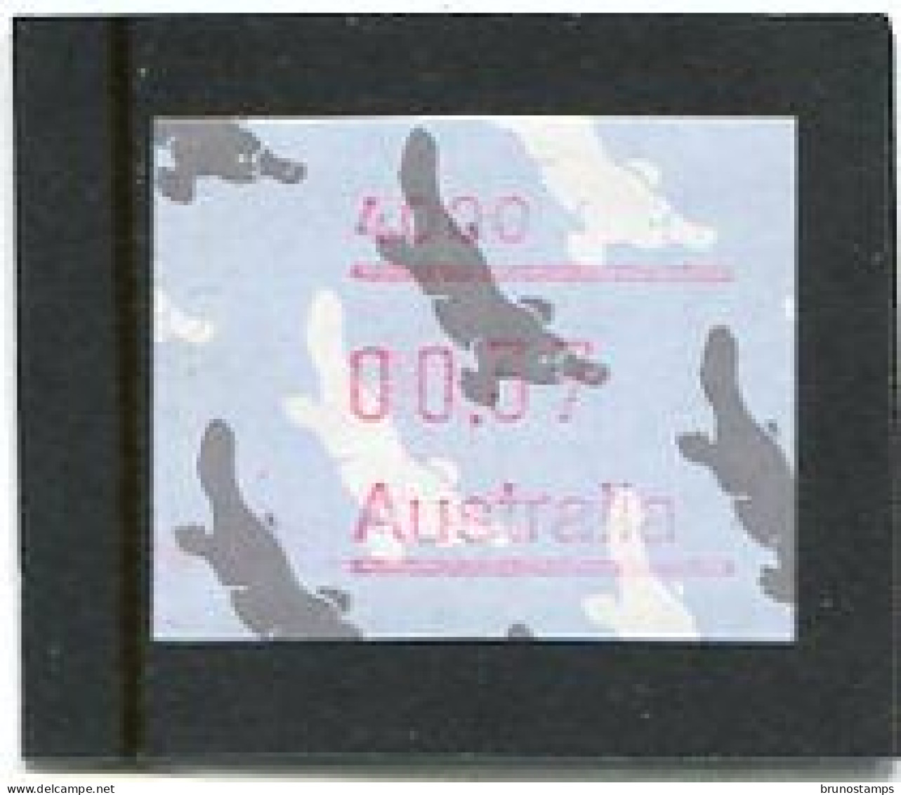 AUSTRALIA - 1987  37c  FRAMA  PLATYPUS  POSTCODE  4000 (BRISBANE)  MINT NH - Timbres De Distributeurs [ATM]