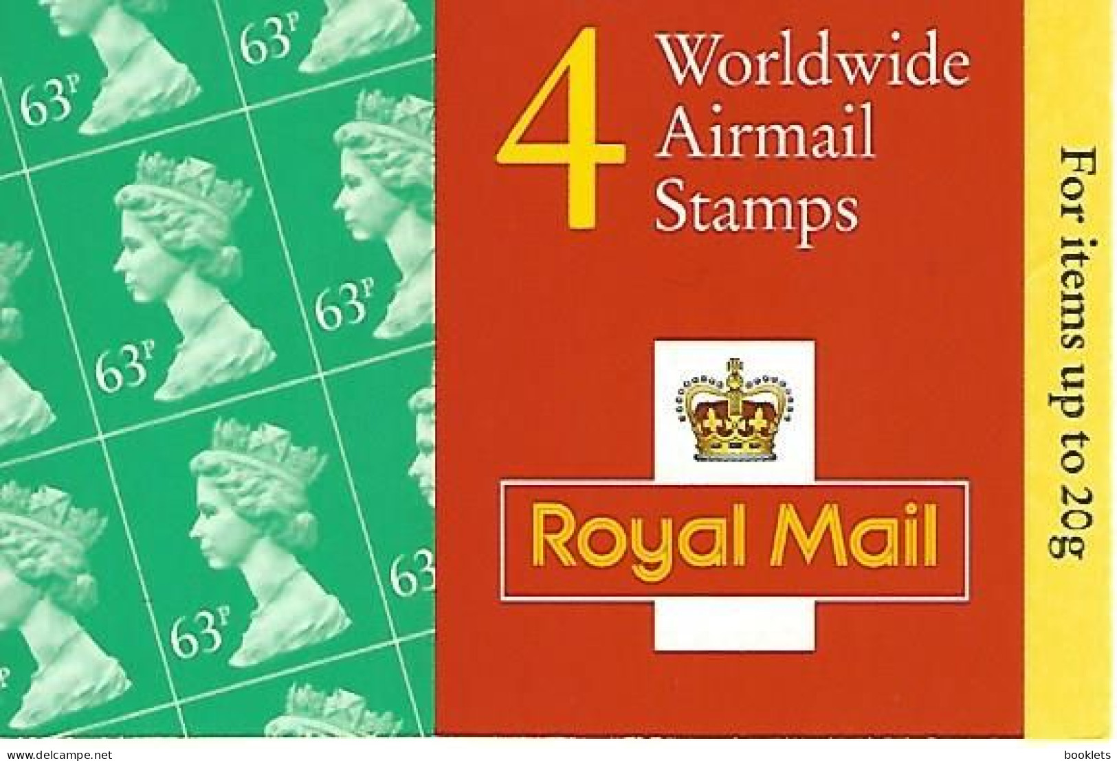 GREAT BRITAIN, WINDOW BOOKLET (RETAIL), 1996, GR3, £ 2.52 Booklet - Booklets