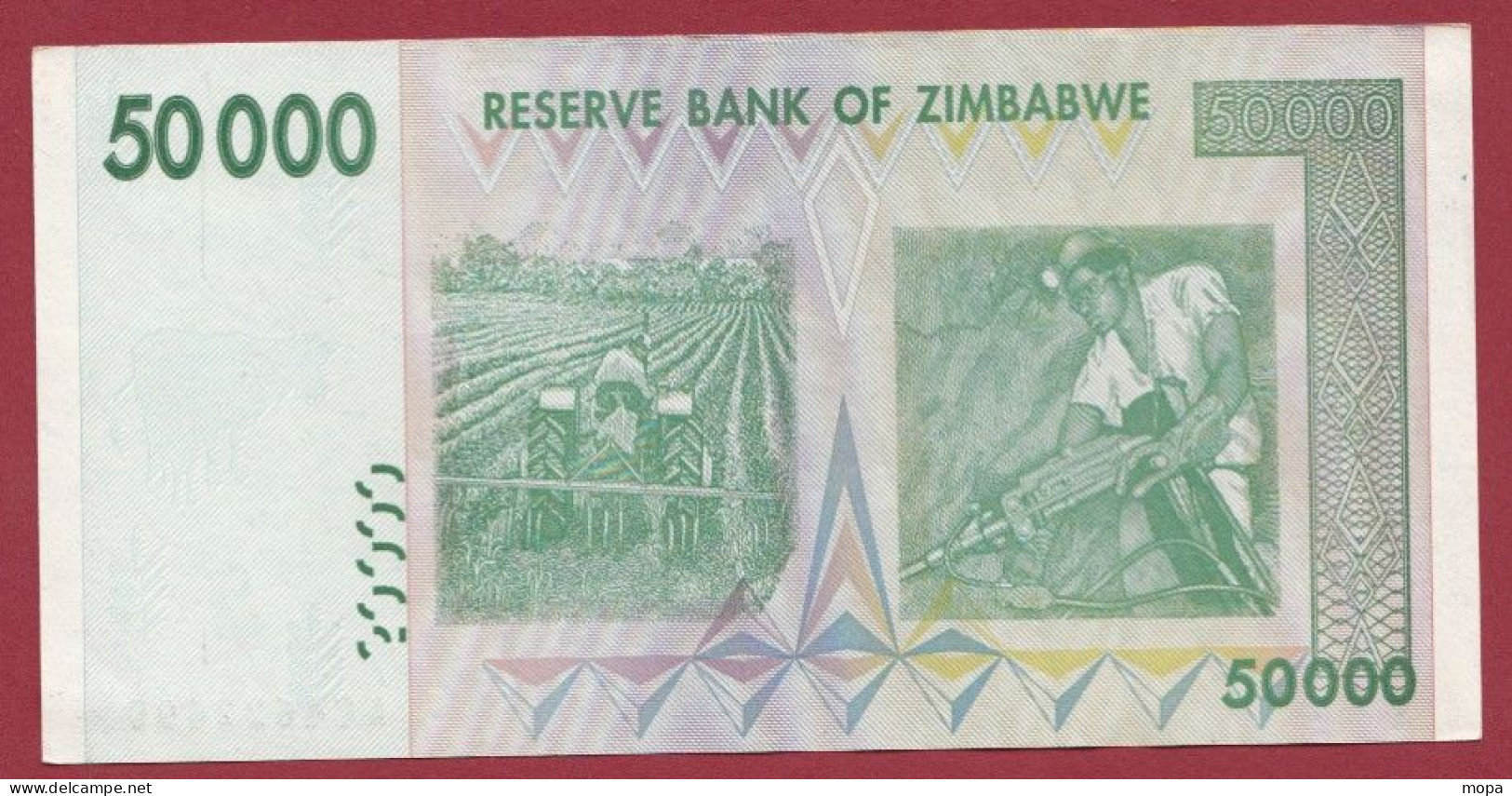 Zimbabwe--50000 Dollars  ---2008--UNC---(499) - Zimbabwe