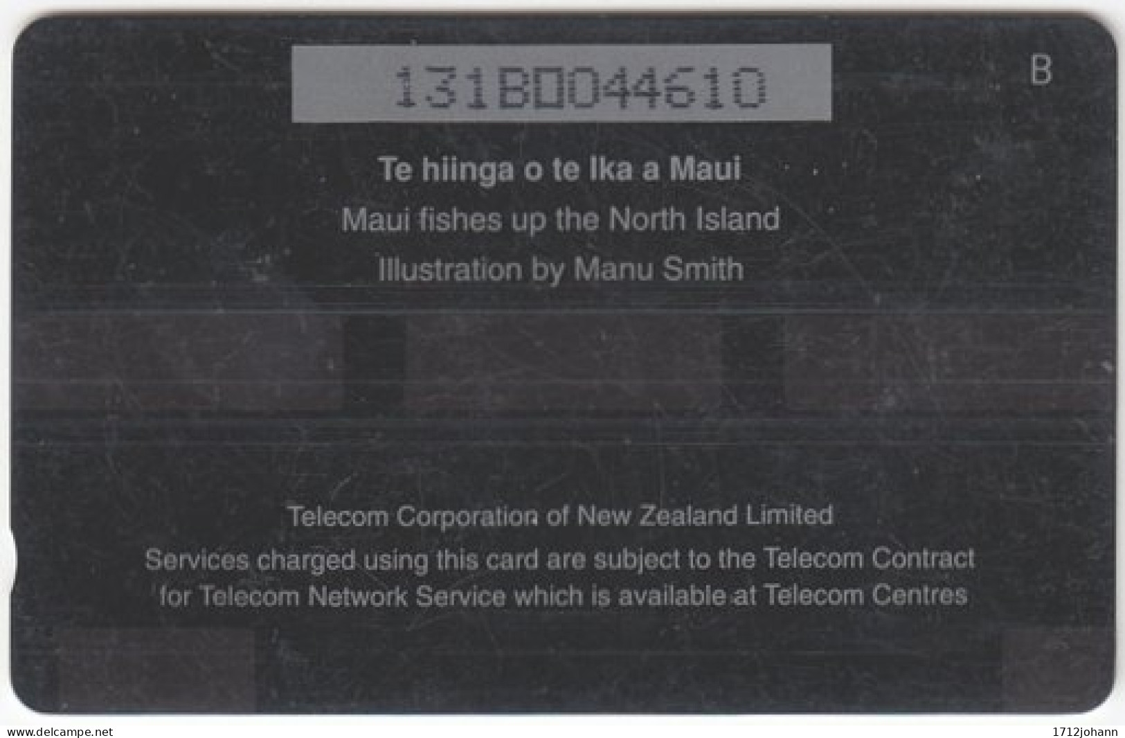 NEW ZEALAND A-821 Magnetic Telecom - Culture, Traditional Myth - 131BO - Used - Nieuw-Zeeland