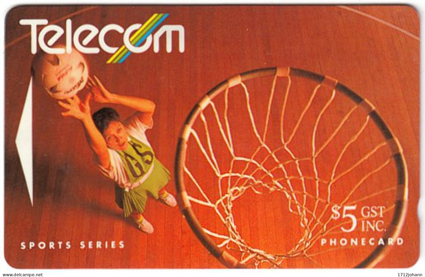 NEW ZEALAND A-929 Magnetic Telecom - Sport, Basketball - 113BO - Used - Nieuw-Zeeland