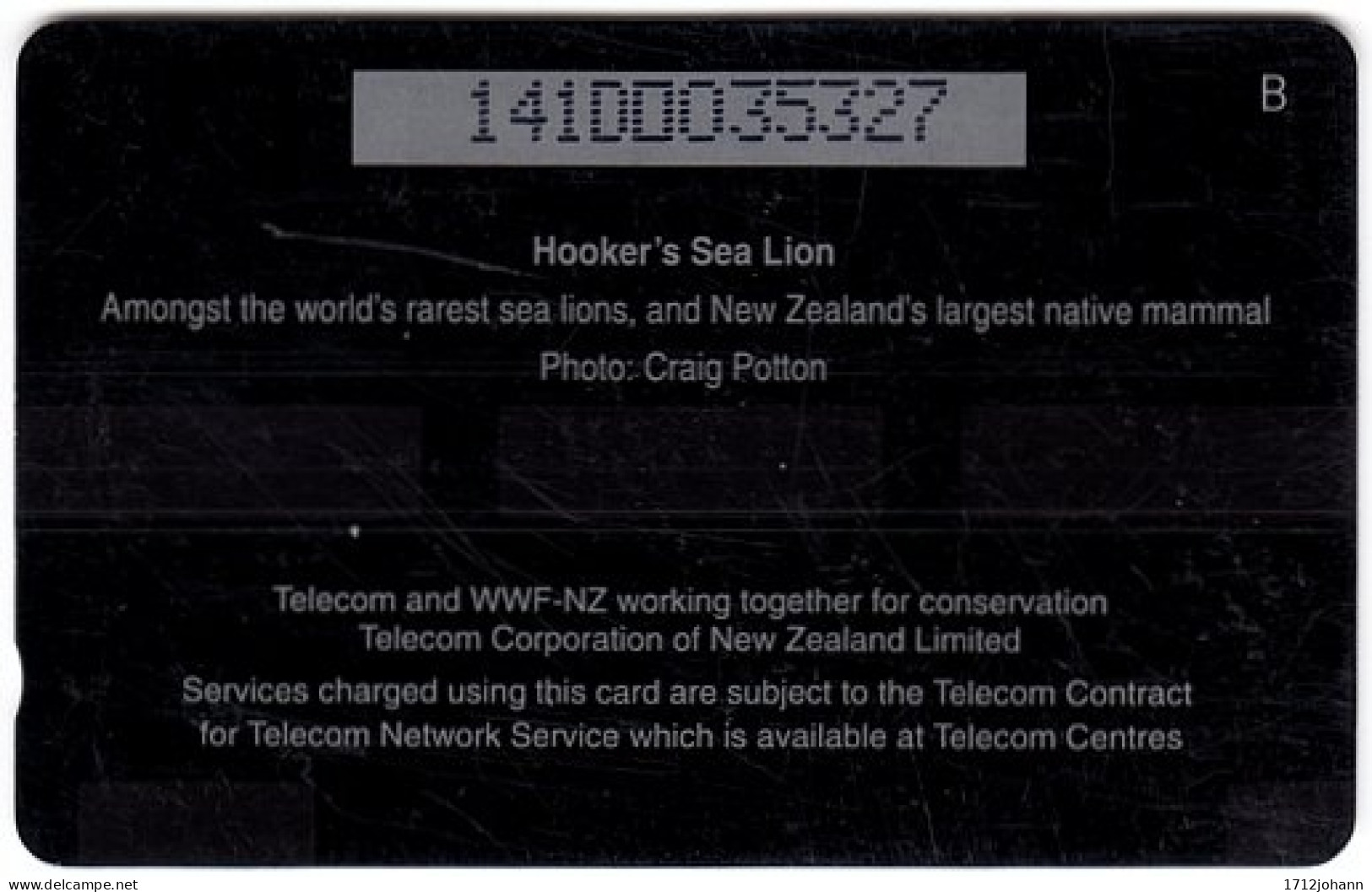 NEW ZEALAND A-934 Magnetic Telecom - Animal, Seal - 141DO - Used - Neuseeland