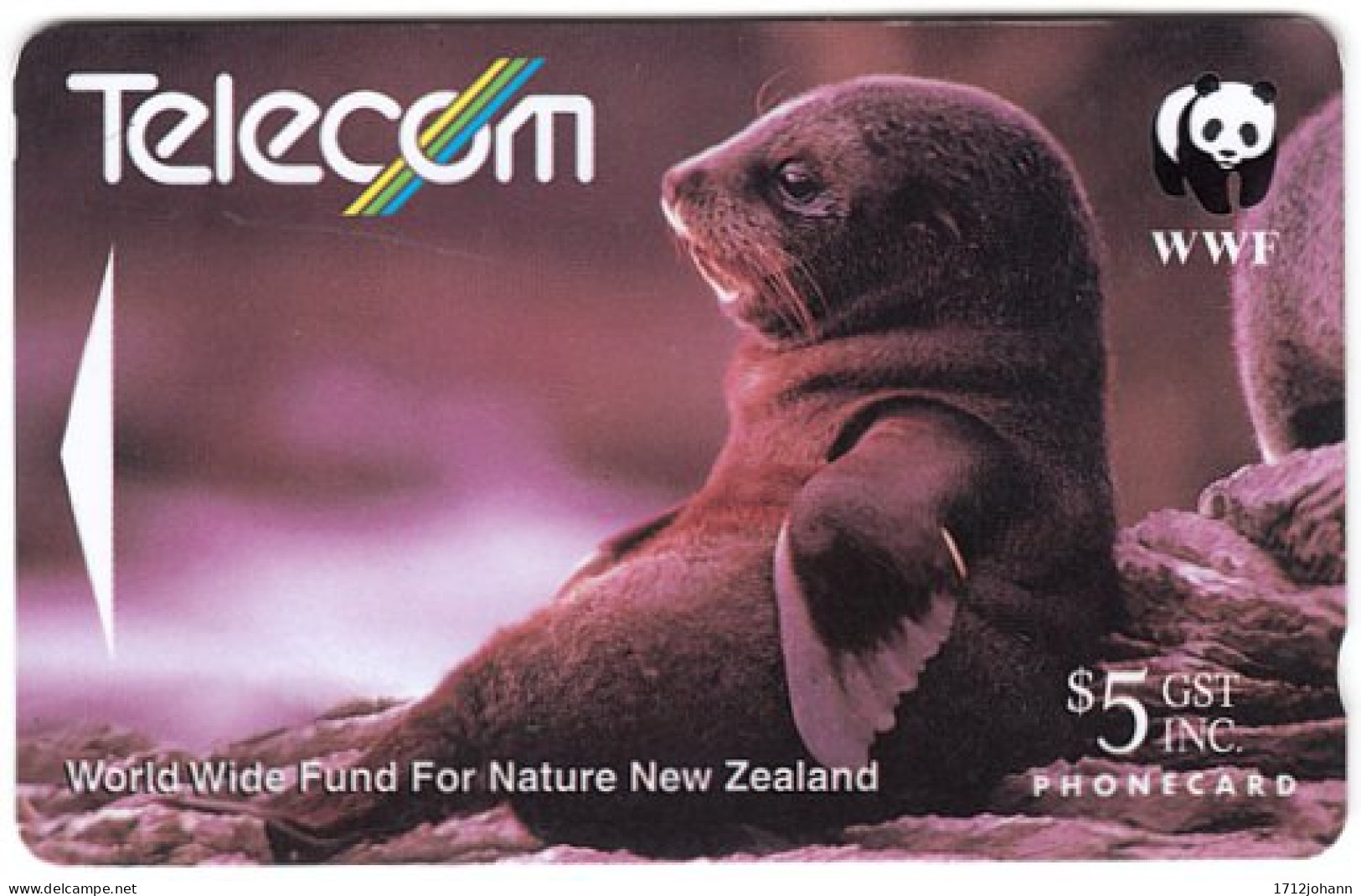 NEW ZEALAND A-944 Magnetic Telecom - Animal, Seal - 141BO - Used - Nieuw-Zeeland