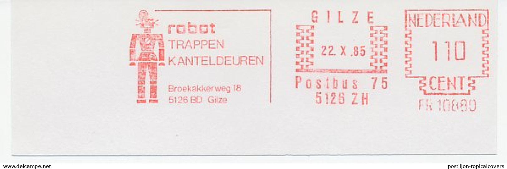 Meter Cut Netherlands 1985 Robot - Autres & Non Classés