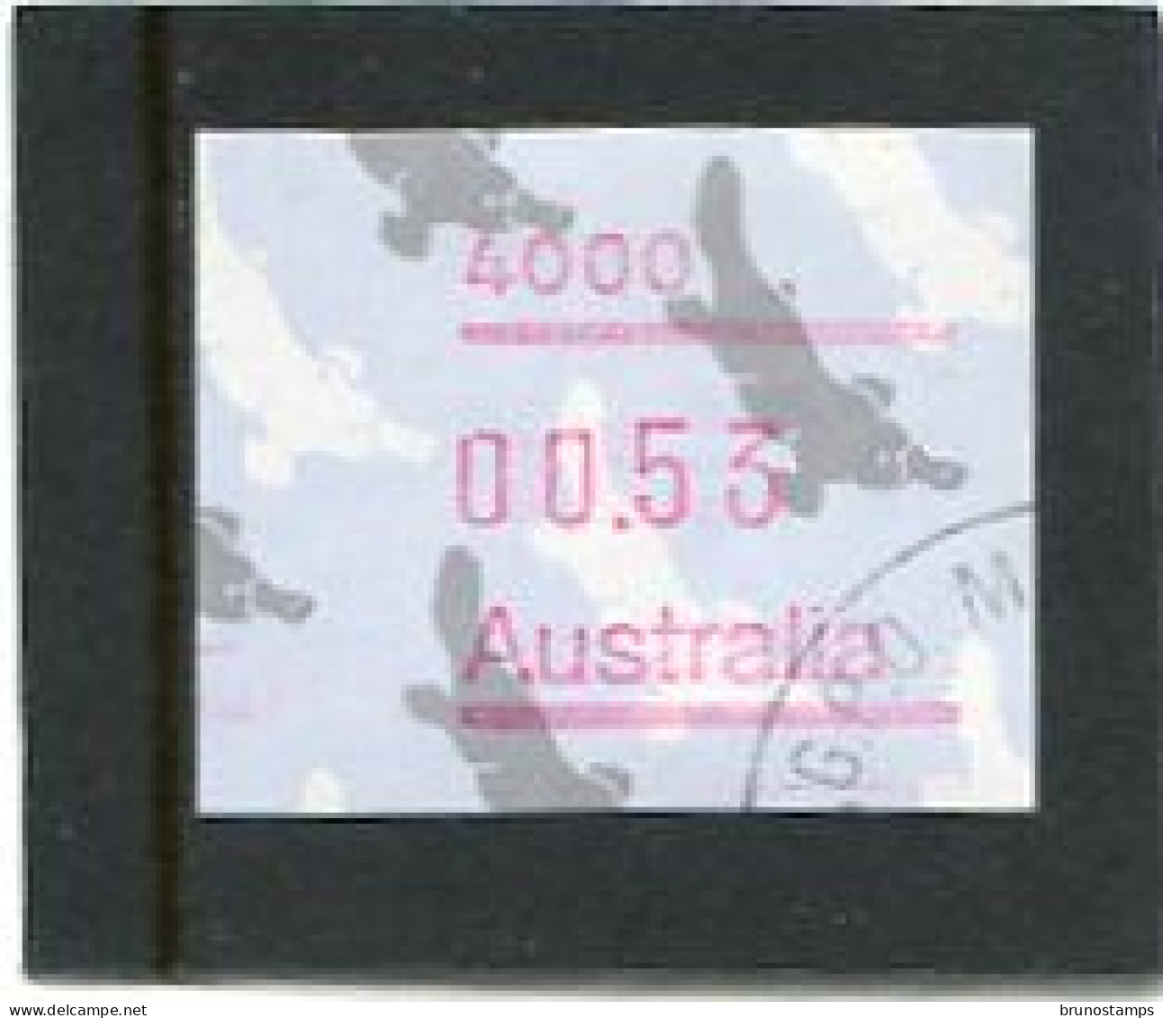 AUSTRALIA - 1987  53c  FRAMA  PLATYPUS  POSTCODE  4000 (BRISBANE)  FINE USED - Timbres De Distributeurs [ATM]