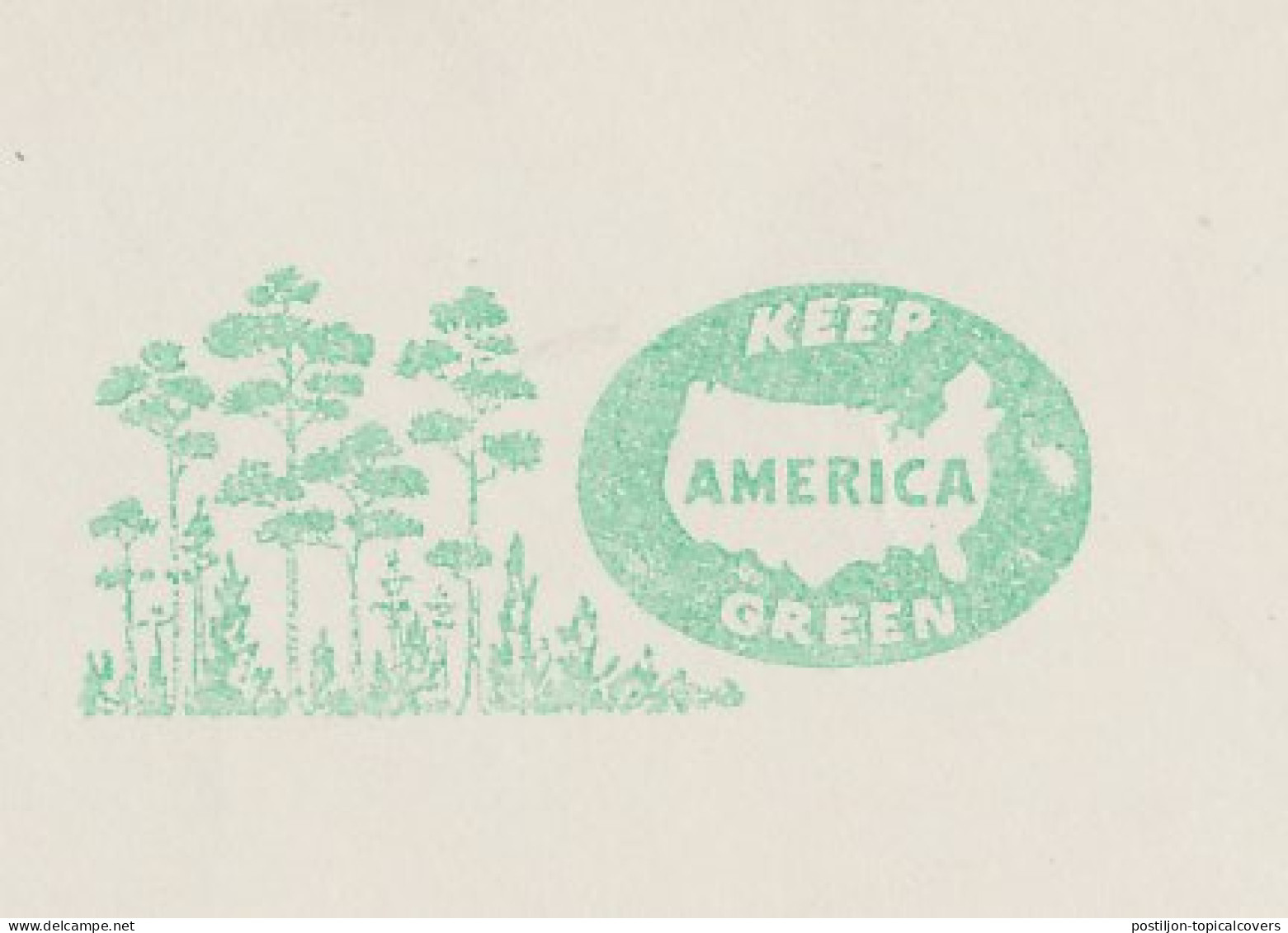 Meter Cover ( Only Front ) USA 1954 Forest - Keep America Green - Arbres