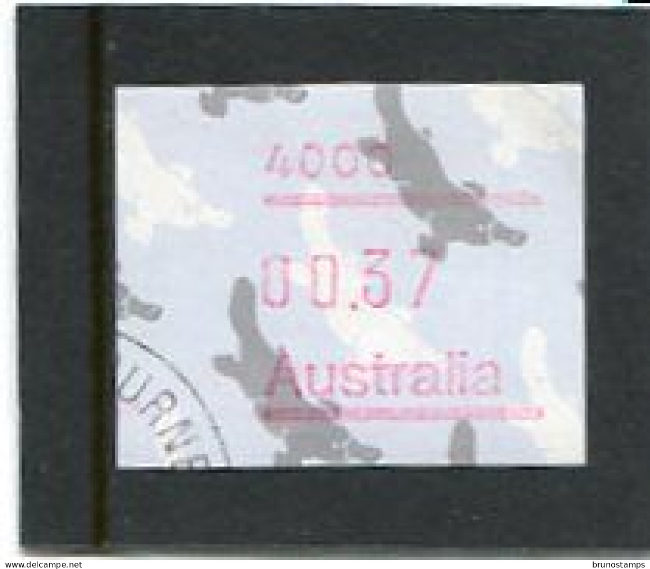 AUSTRALIA - 1987  37c  FRAMA  PLATYPUS  POSTCODE  4000 (BRISBANE)  FINE USED - Automaatzegels [ATM]