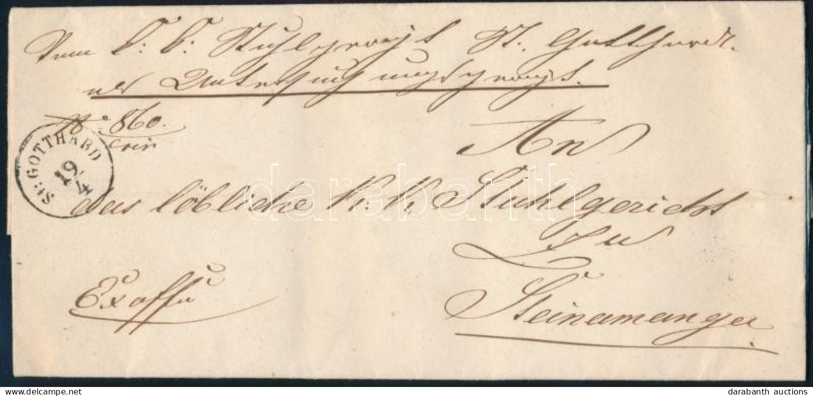 1855 Ex Offo "St:GOTTHARD" - Other & Unclassified