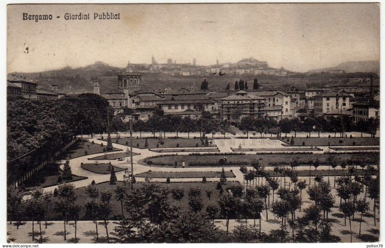 BERGAMO - GIARDINI PUBBLICI - 1927 - Vedi Retro - Formato Piccolo - Bergamo