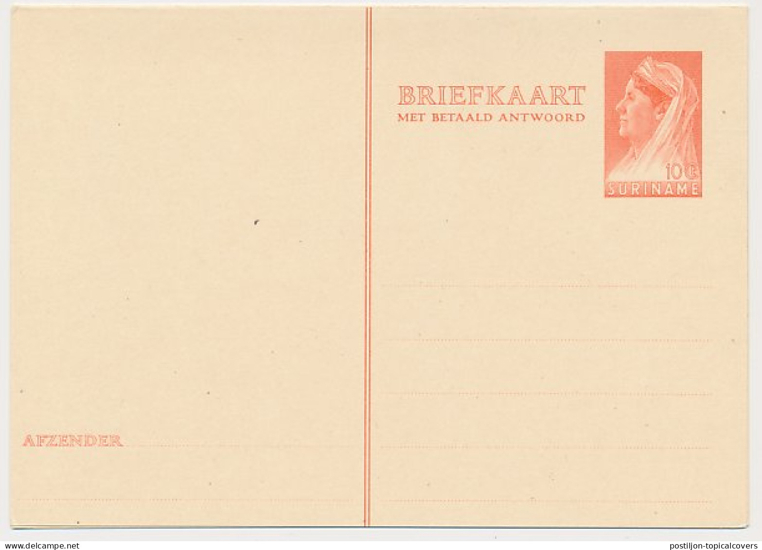 Suriname Briefkaart G. 41 - Surinam ... - 1975