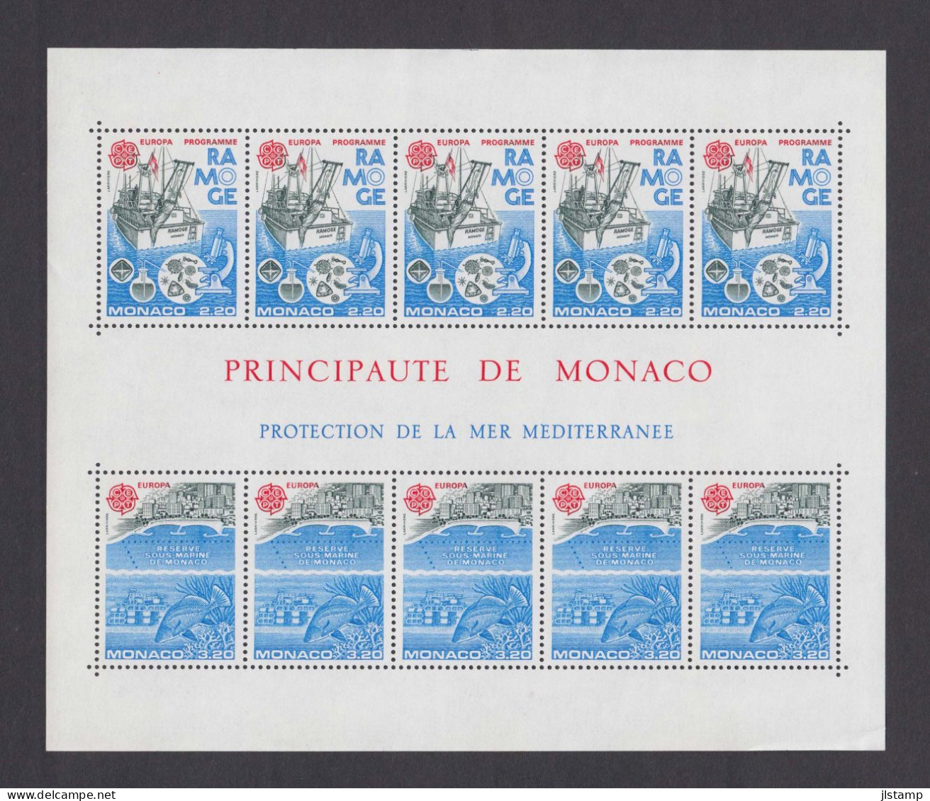 Monaco 1986 Europa Stamp Sheet,Scott#1530-1531a,OG,MNH,VF - Unused Stamps