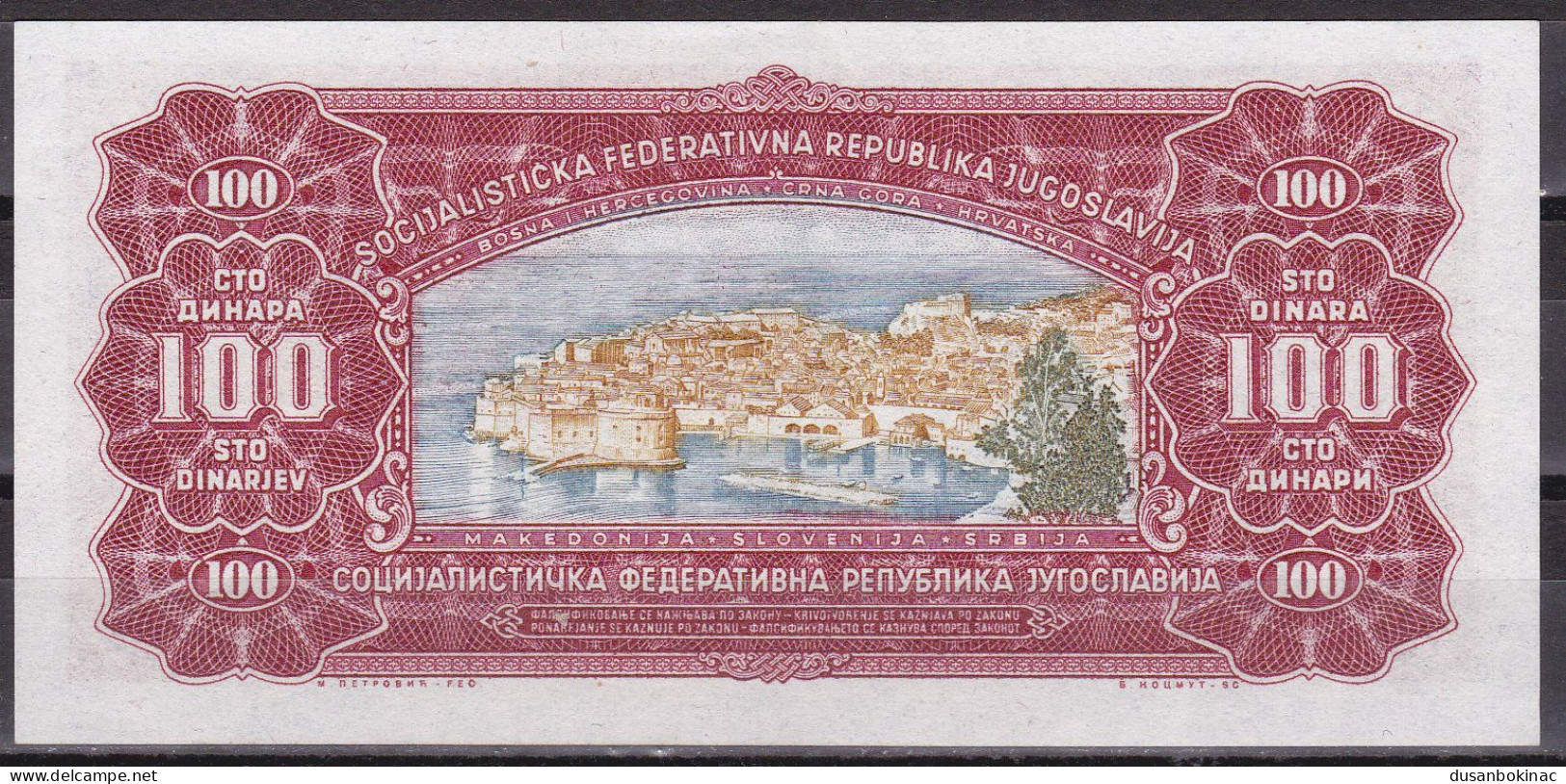 Yugoslavia 100 Dinara 1963  UNC - Yugoslavia