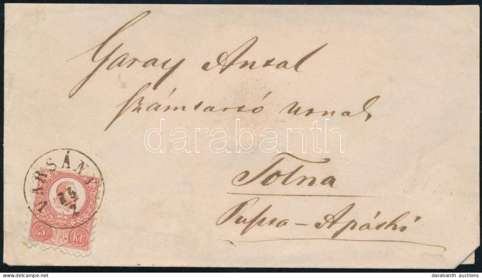 1873 5kr Levélen "VARSÁNY" - Tolna - Other & Unclassified