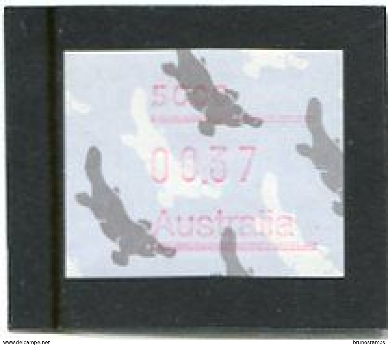 AUSTRALIA - 1987  37c  FRAMA  PLATYPUS  POSTCODE  5000 (ADELAIDE)  MINT NH - Machine Labels [ATM]