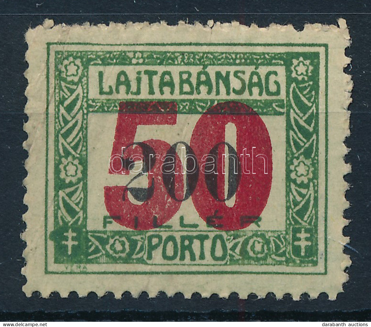 ** Nyugat-Magyarország (VII.) 1921 Portó 50f/200f Bodor Vizsgálójellel (20.000) (ráncok, Törések / Folds) - Sonstige & Ohne Zuordnung
