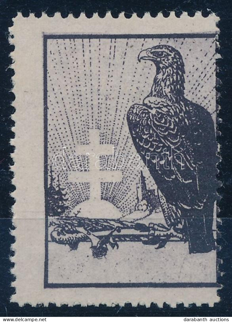 (*) Nyugat-Magyarország IX. 1921 Fogazott Palaszürke Próbanyomat értékszám Nélkül / Perforate Proof In Slate Gray Colour - Autres & Non Classés