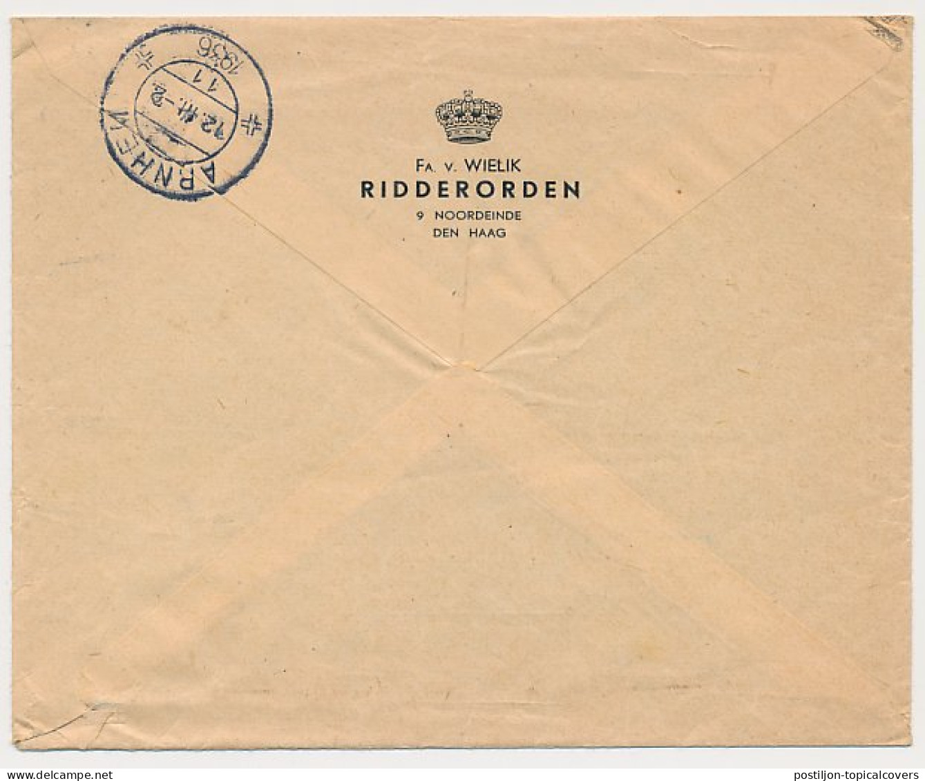 Envelop / Nota Den Haag 1936 - Hofleverancier Ridderorden - Non Classés