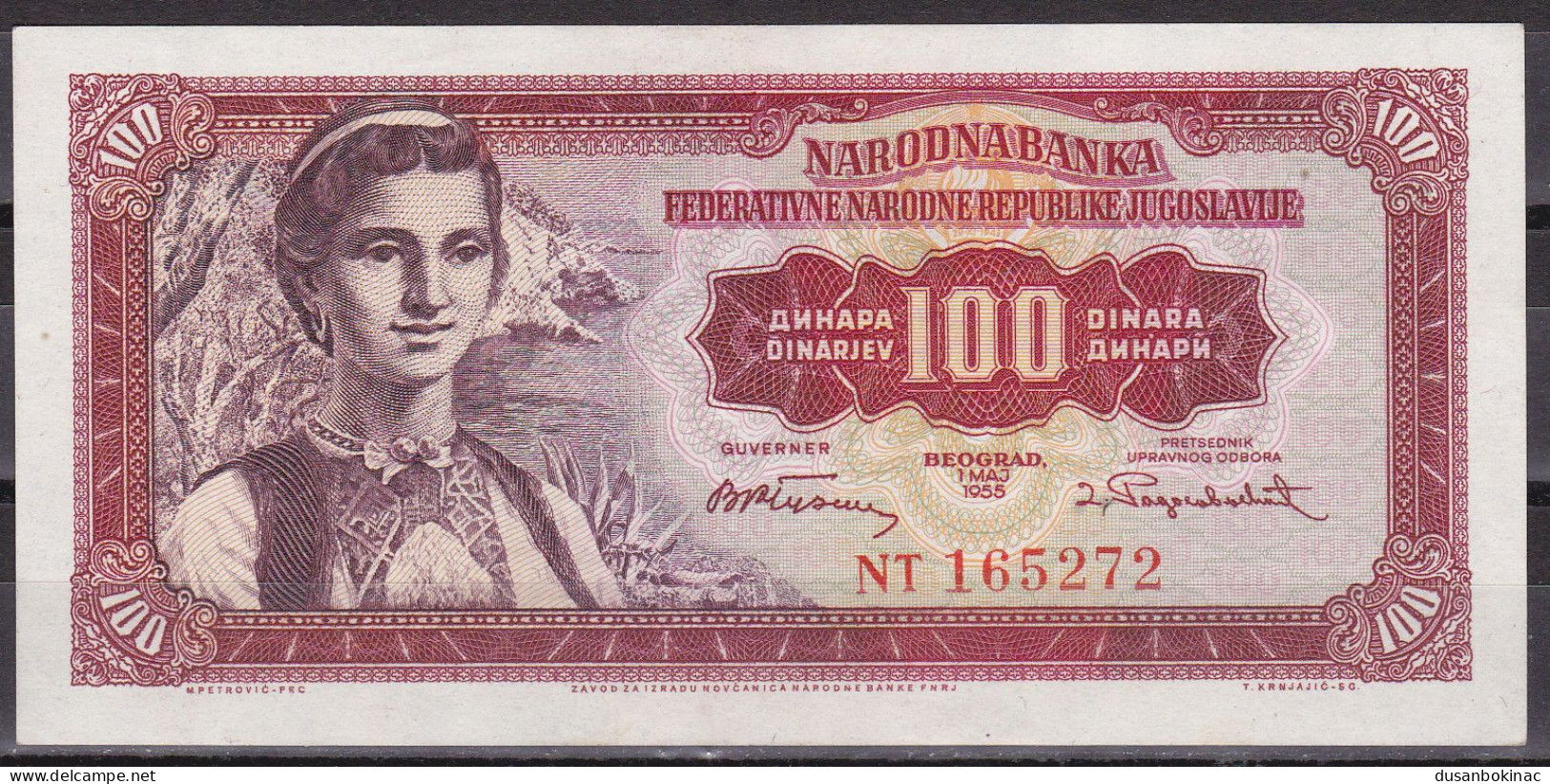 Yugoslavia 100 Dinara 1955  UNC - Yougoslavie