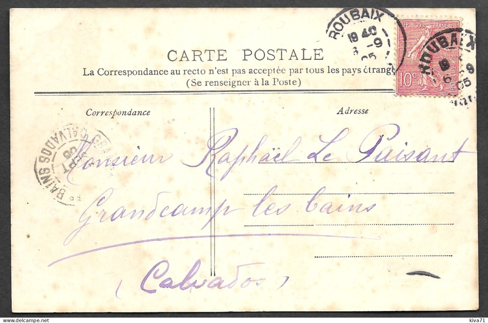 ROUBAIX   "  Le Parc Barbieux "   1905 - Roubaix