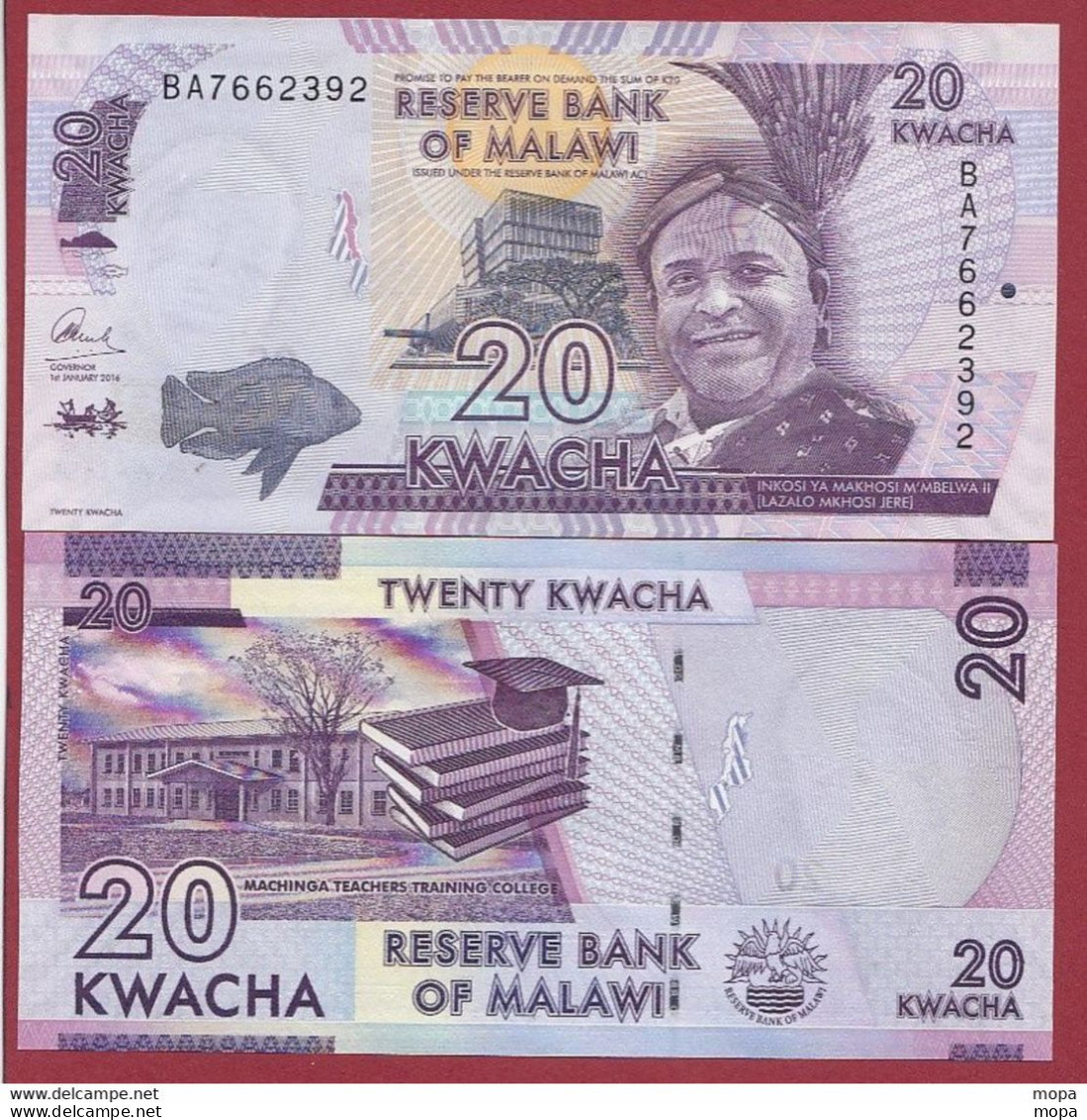 Malawi 20 Kwacha 2016 ---UNC --(460) - Malawi