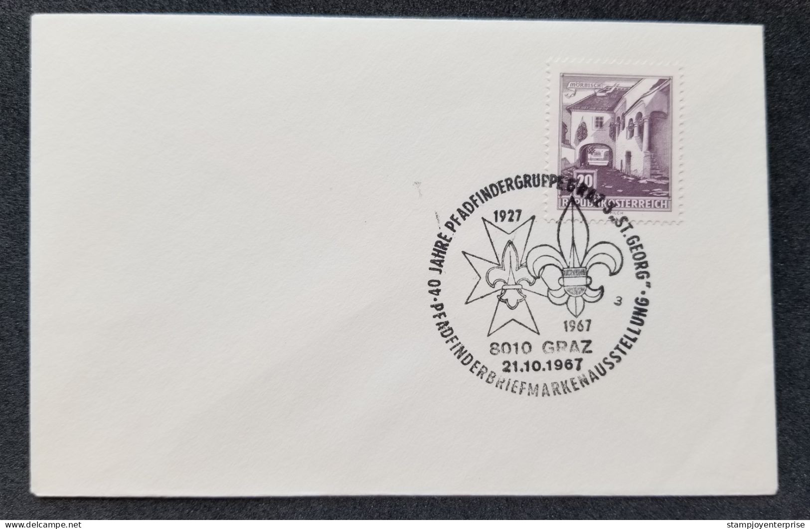 Austria 40th Anniversary Scout 1967 Scouting Jamboree Scouts (stamp FDC) - Briefe U. Dokumente