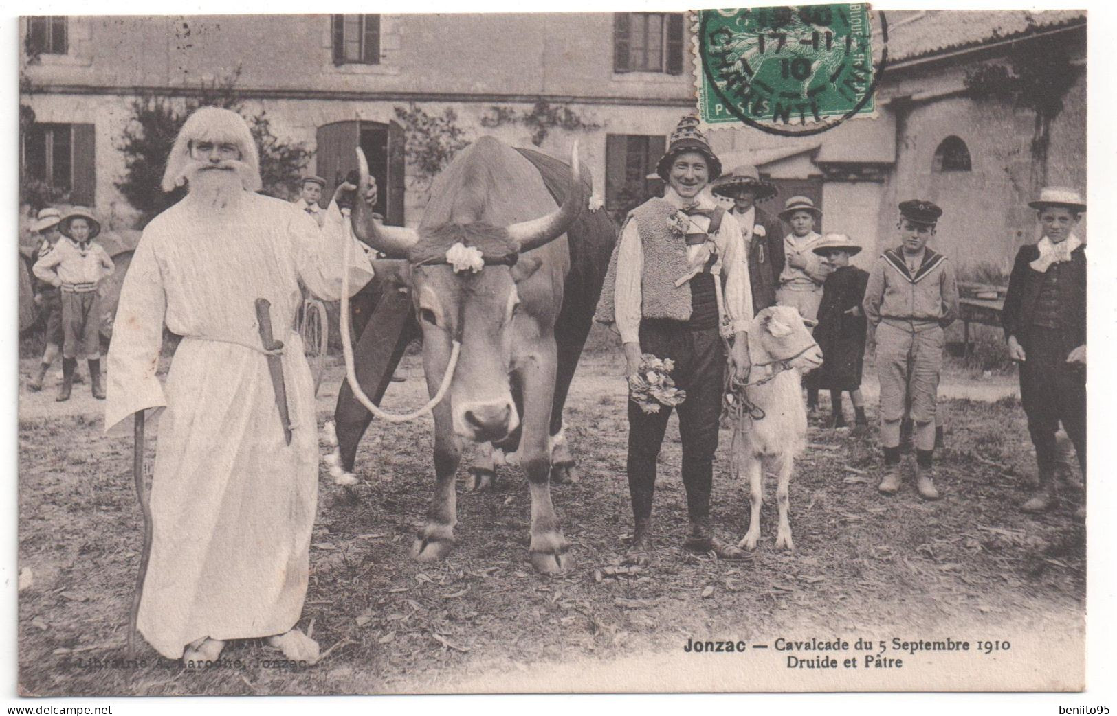 CPA De JONZAC - Cavalcade De 1910 - Druide Et Pâtre. - Jonzac
