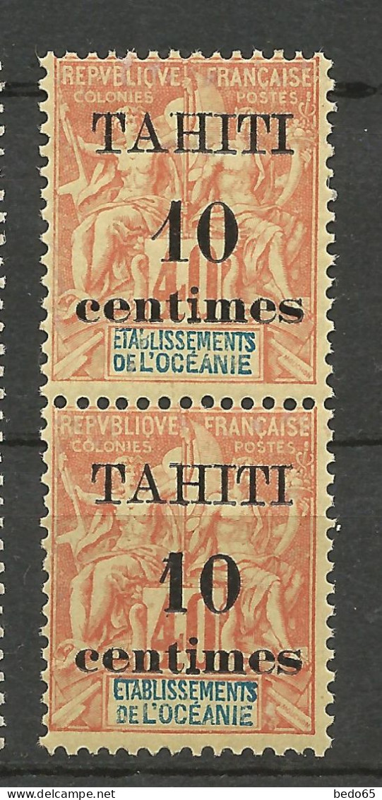 TAHITI N° 32 Et 32A En Paire NEUF** SANS CHARNIERE / Hingeless / MNH - Unused Stamps