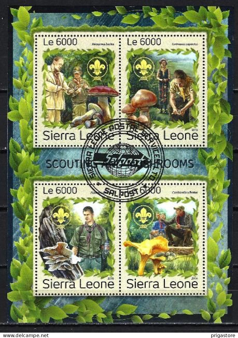 Sierra Leone 2016 Champignons (54) Yvert N° 6549 à 6552 Oblitérés Used - Sierra Leona (1961-...)