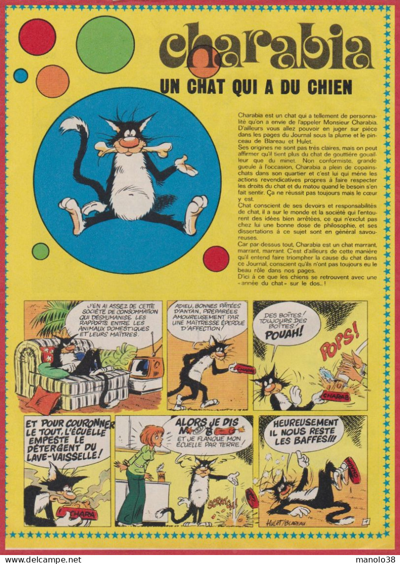 Charabia. Bande Dessinée. BD. Blareau Et Hulet. Un Chat Qui A Du Chien. 1975. - Collections