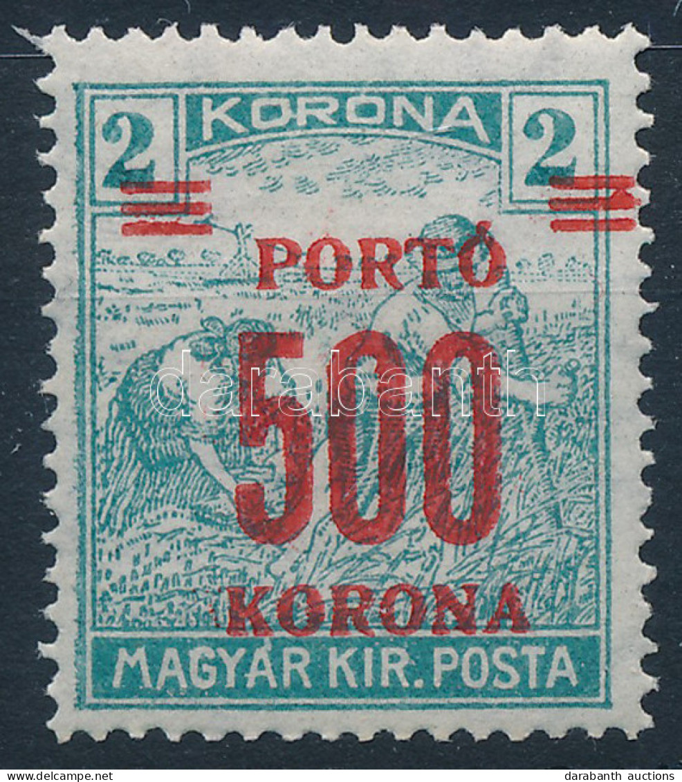 ** 1921 Kisegítő Portó 500K/2K Eltolódott Felülnyomással - Other & Unclassified