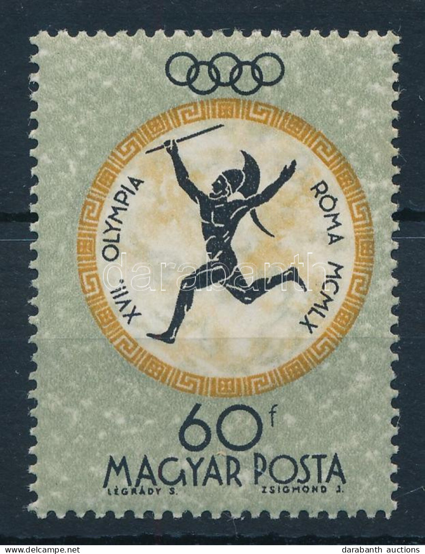 ** 1960 Olimpia 60f Látványosan Elfogazva - Sonstige & Ohne Zuordnung