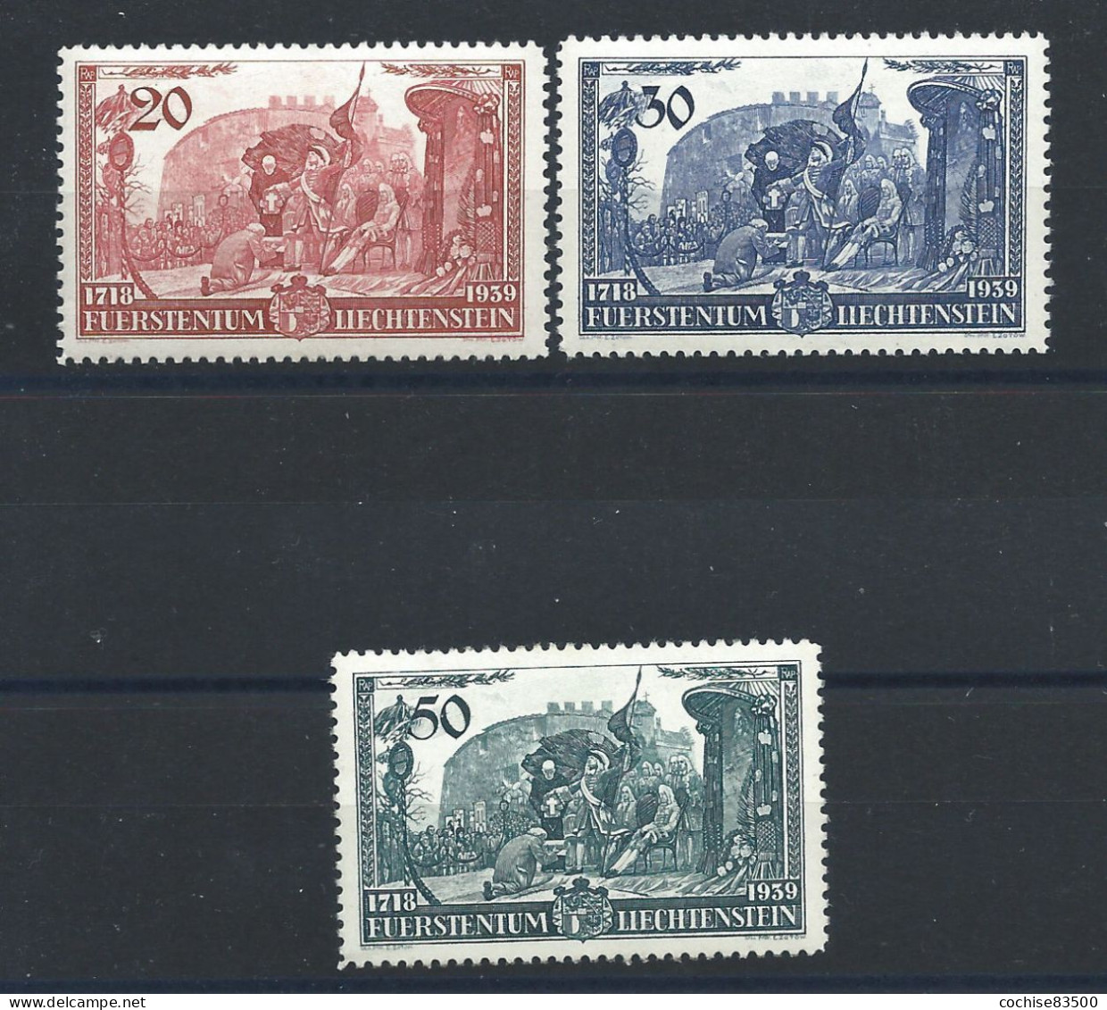 Liechtenstein N°155/57**/* (MNH Et MH) 1939 - Avènement Du Prince François-Joseph II - Nuevos