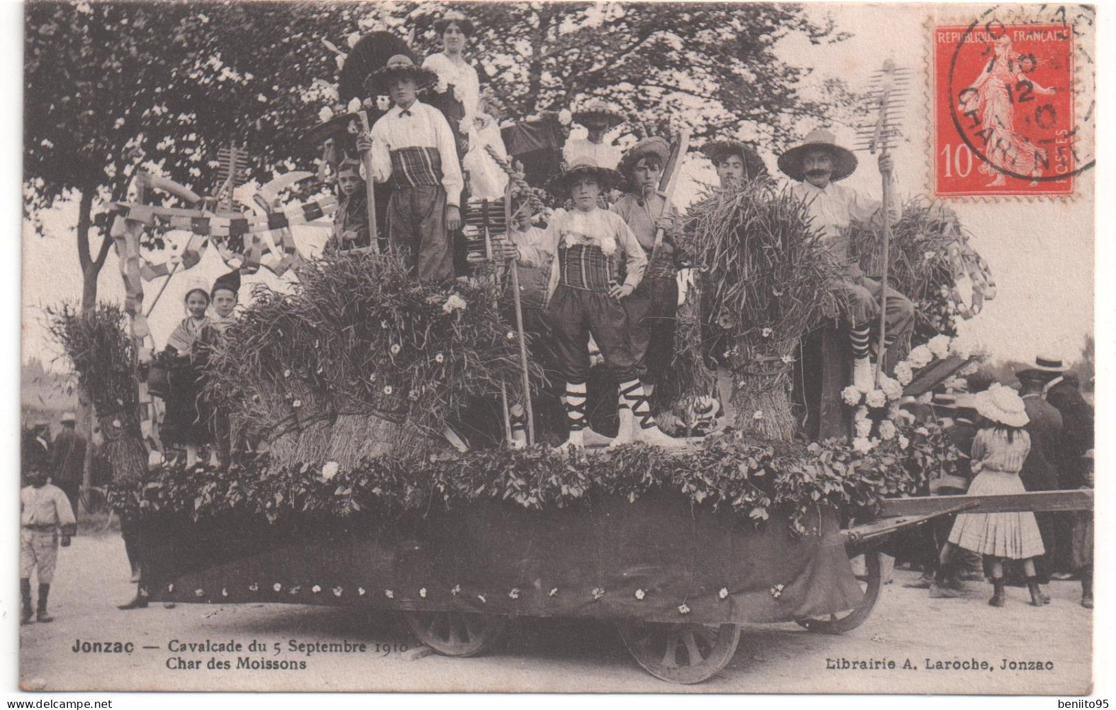 CPA De JONZAC - Cavalcade De 1910 - Char Des Moissons. - Jonzac