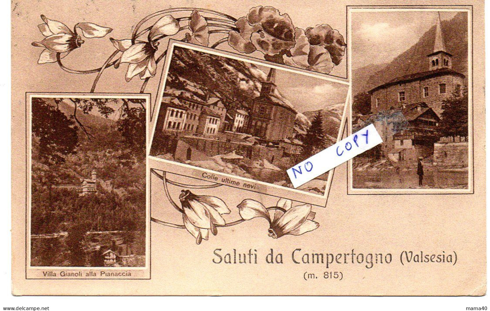 CPA DE 1915 - ITALIE - SALUTI DA CAMPERTOGNO - VALSESIA - Vercelli