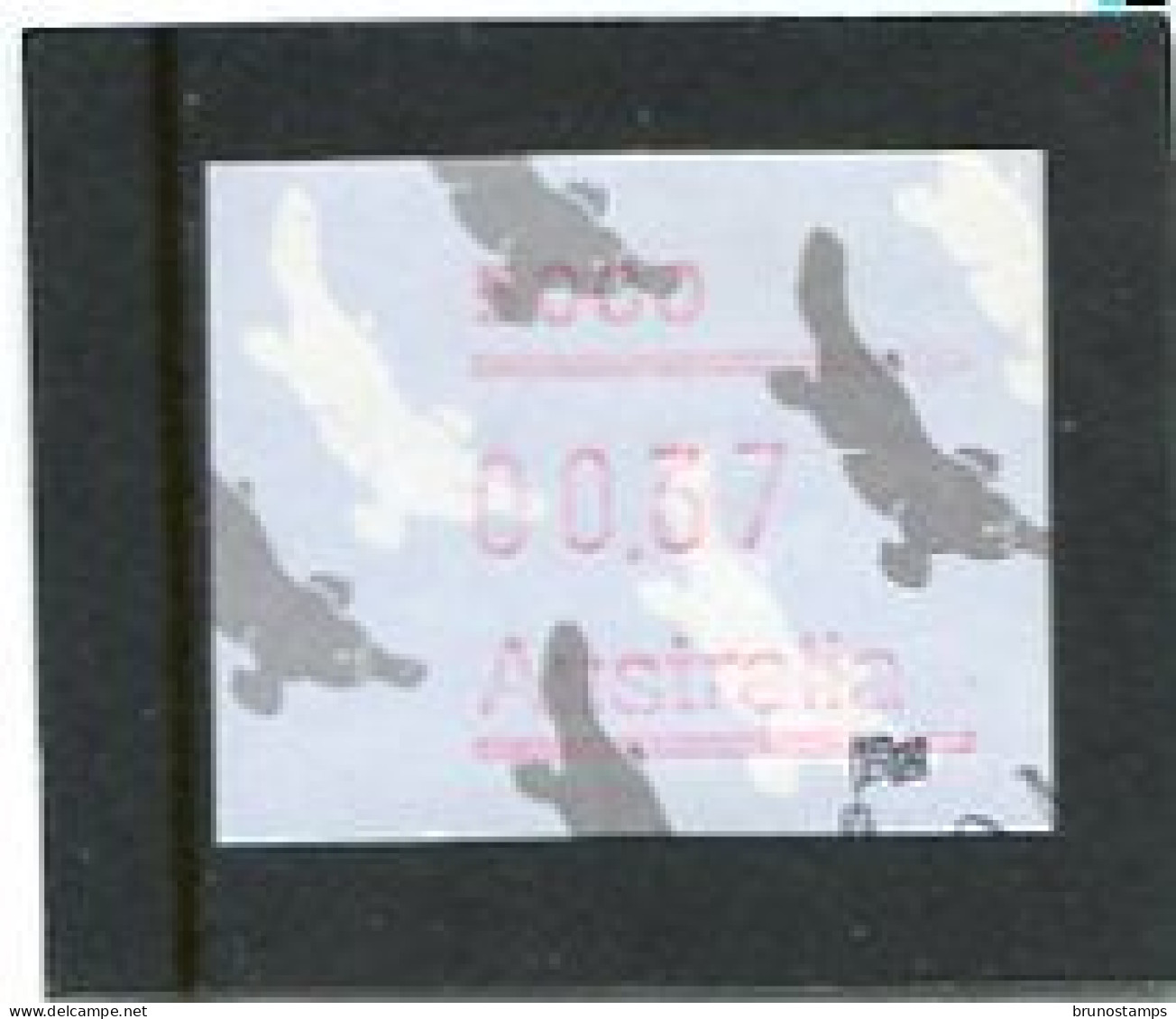 AUSTRALIA - 1987  37c  FRAMA  PLATYPUS  POSTCODE  5000 (ADELAIDE)  FINE USED - Timbres De Distributeurs [ATM]