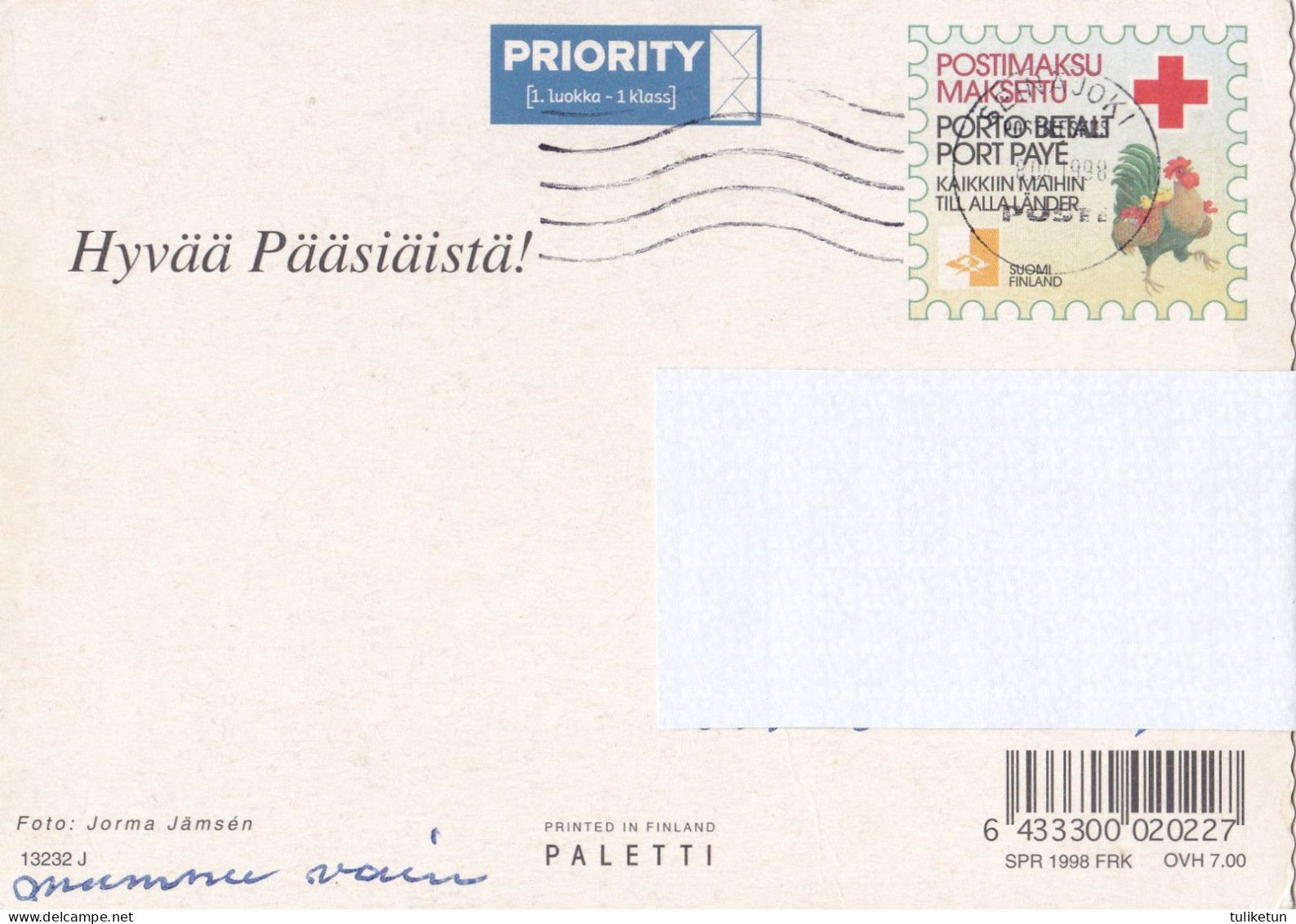 Postal Stationery - Easter Flowers - Willows - Eggs In The Basket - Red Cross 1997 - Suomi Finland - Postage Paid - Enteros Postales