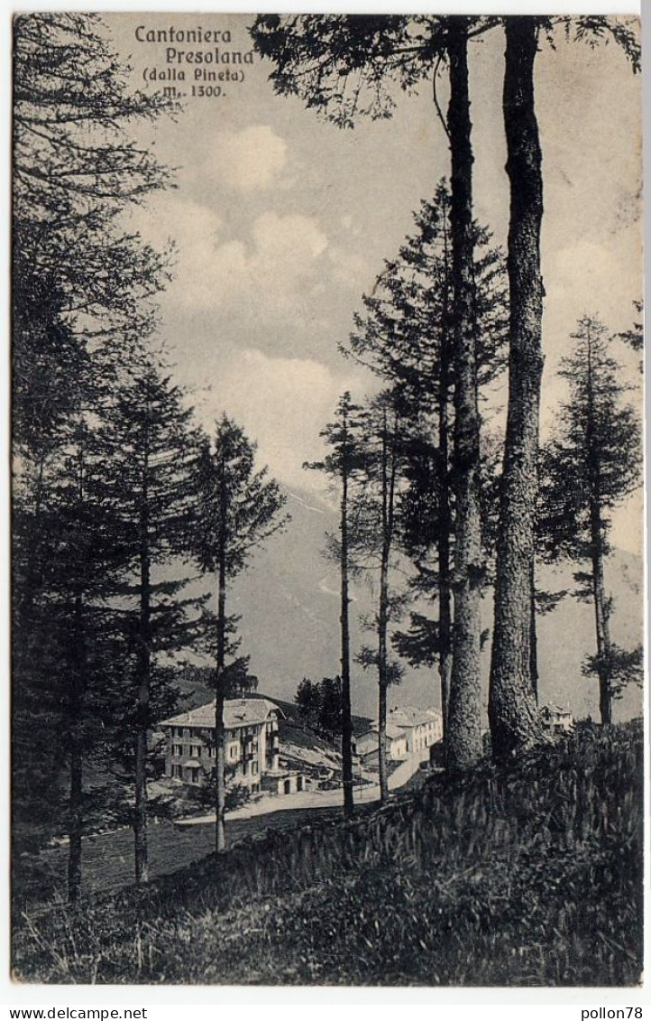 CANTONIERA PRESOLANA DALLA PINETA - BERGAMO - 1911 -  Vedi Retro - Formato Piccolo - Bergamo