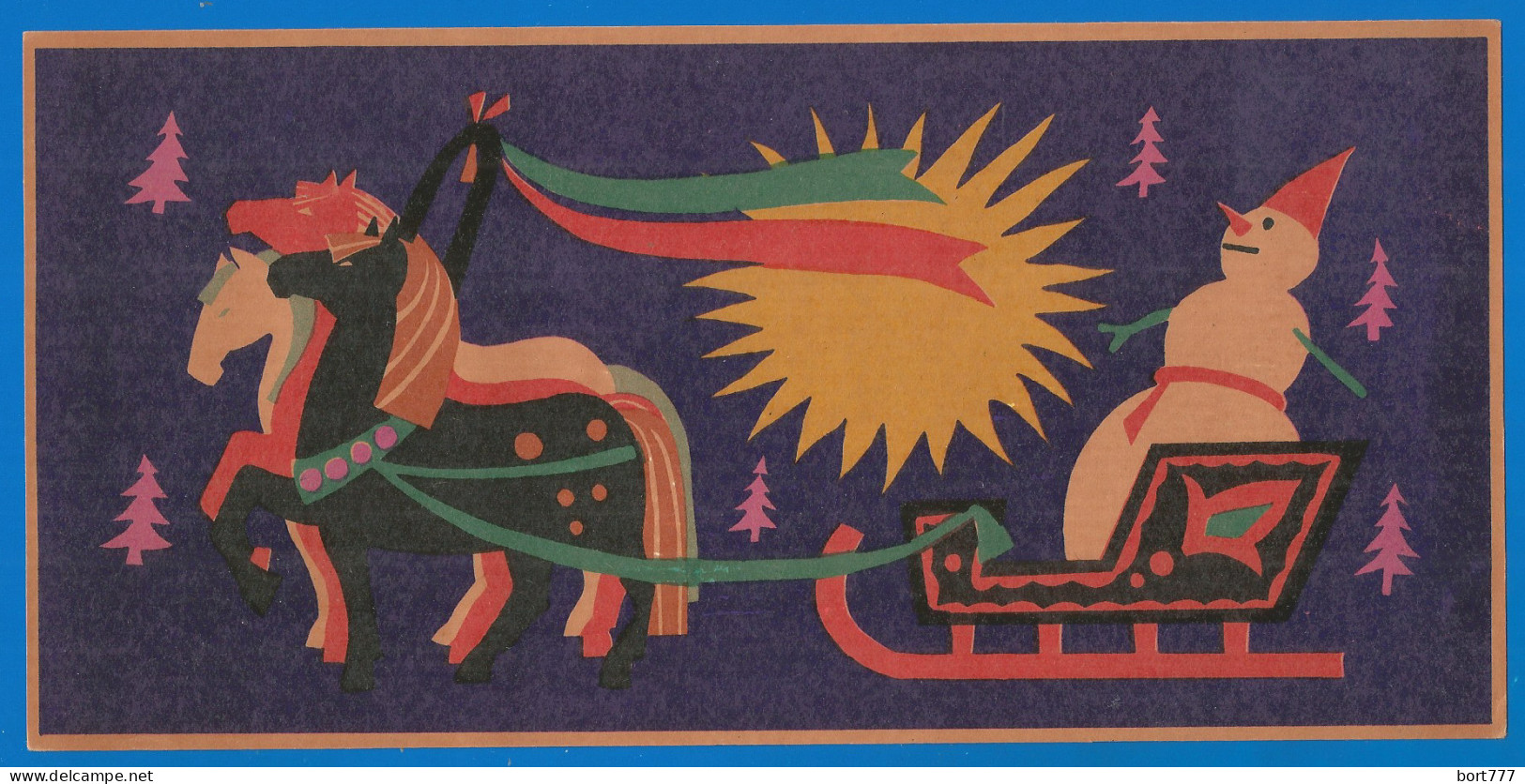 RUSSIA 1961 GROSS Matchbox Label - Holiday Of Russian Winter (catalog# 83) - Matchbox Labels