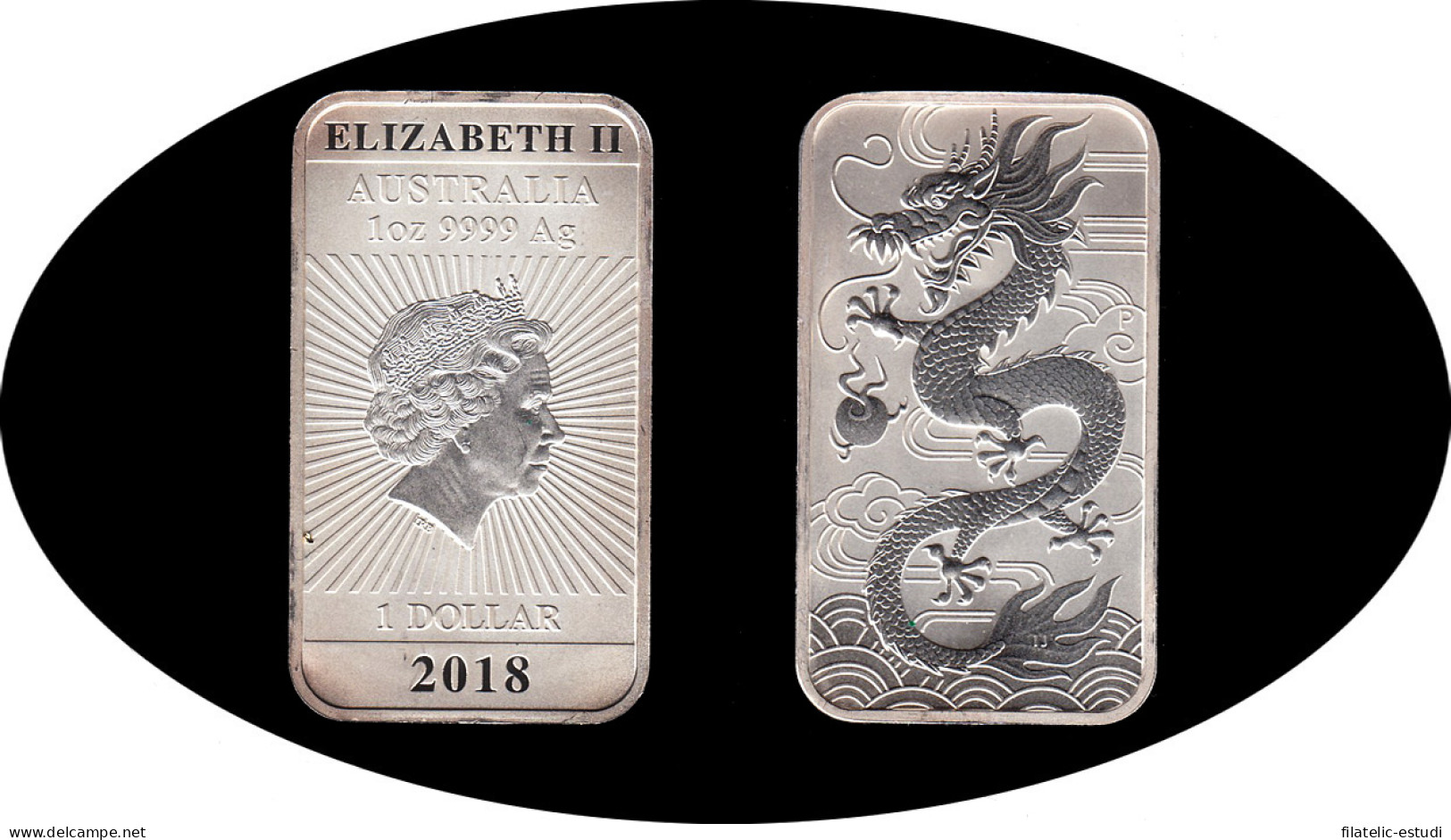 Australia 2018 Onza De Plata 1$ Dragon 2018 999,9 Ag - Altri & Non Classificati