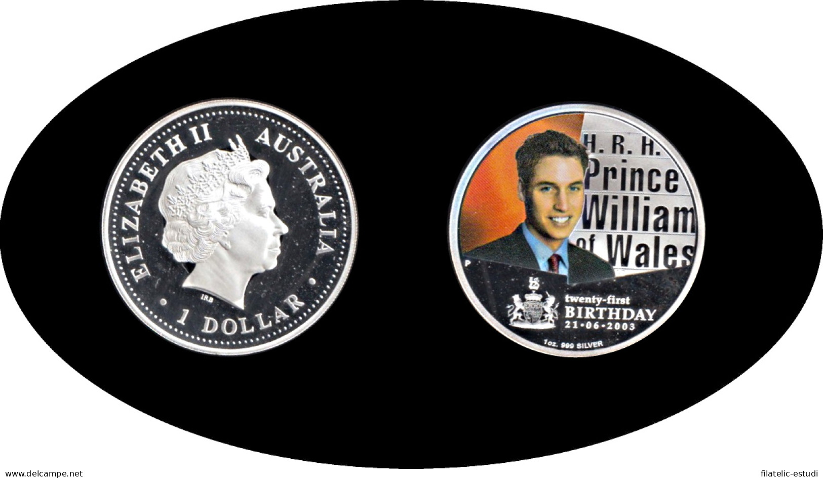 Australia 2003 1 Onza 1 Dólar  Príncipe William De Gales - Andere & Zonder Classificatie