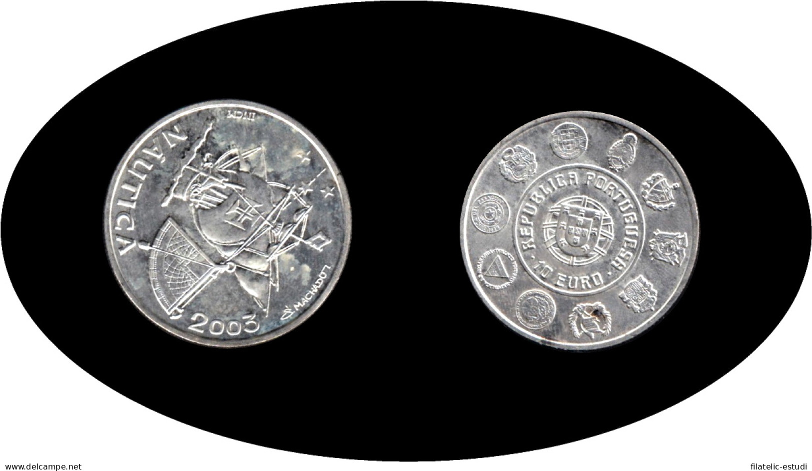 Portugal 2003 10€ Náutica Plata Silver - Altri & Non Classificati