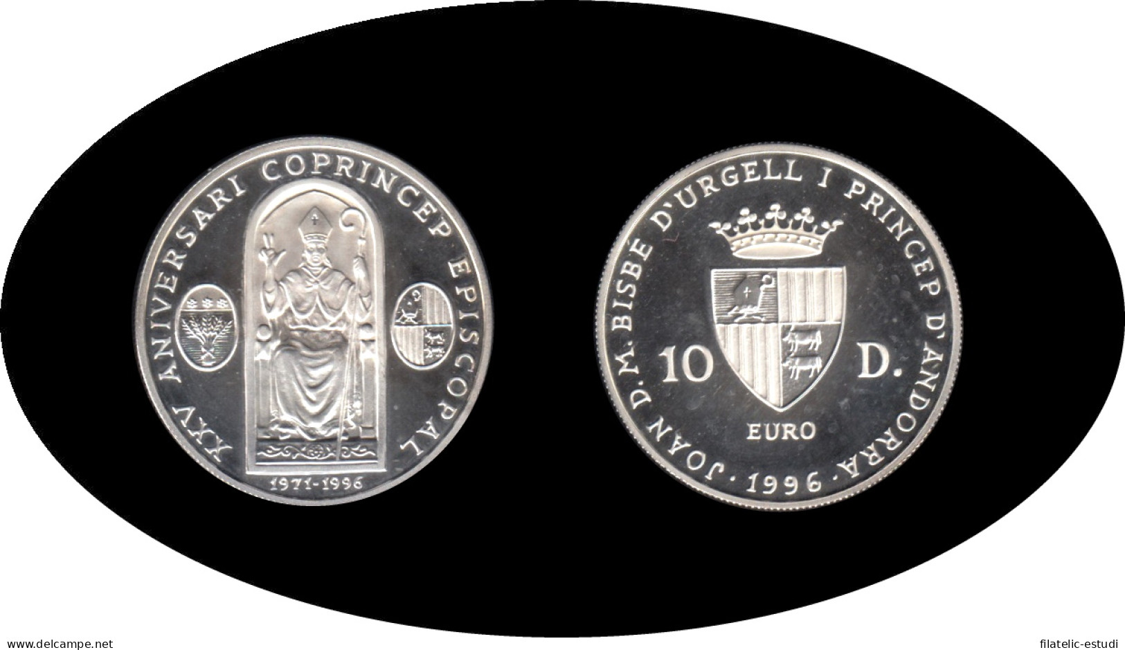 Andorra 31,76 Gr 1996  XXV Aniversario Coprinced Episcopal Plata Ag - Other & Unclassified