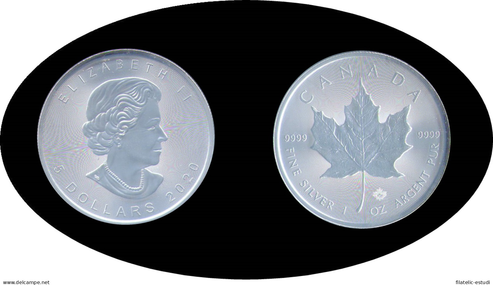 Canadá Canada 2020 1 Onza Plata Silver 5 $ Maple Leaf - Autres & Non Classés