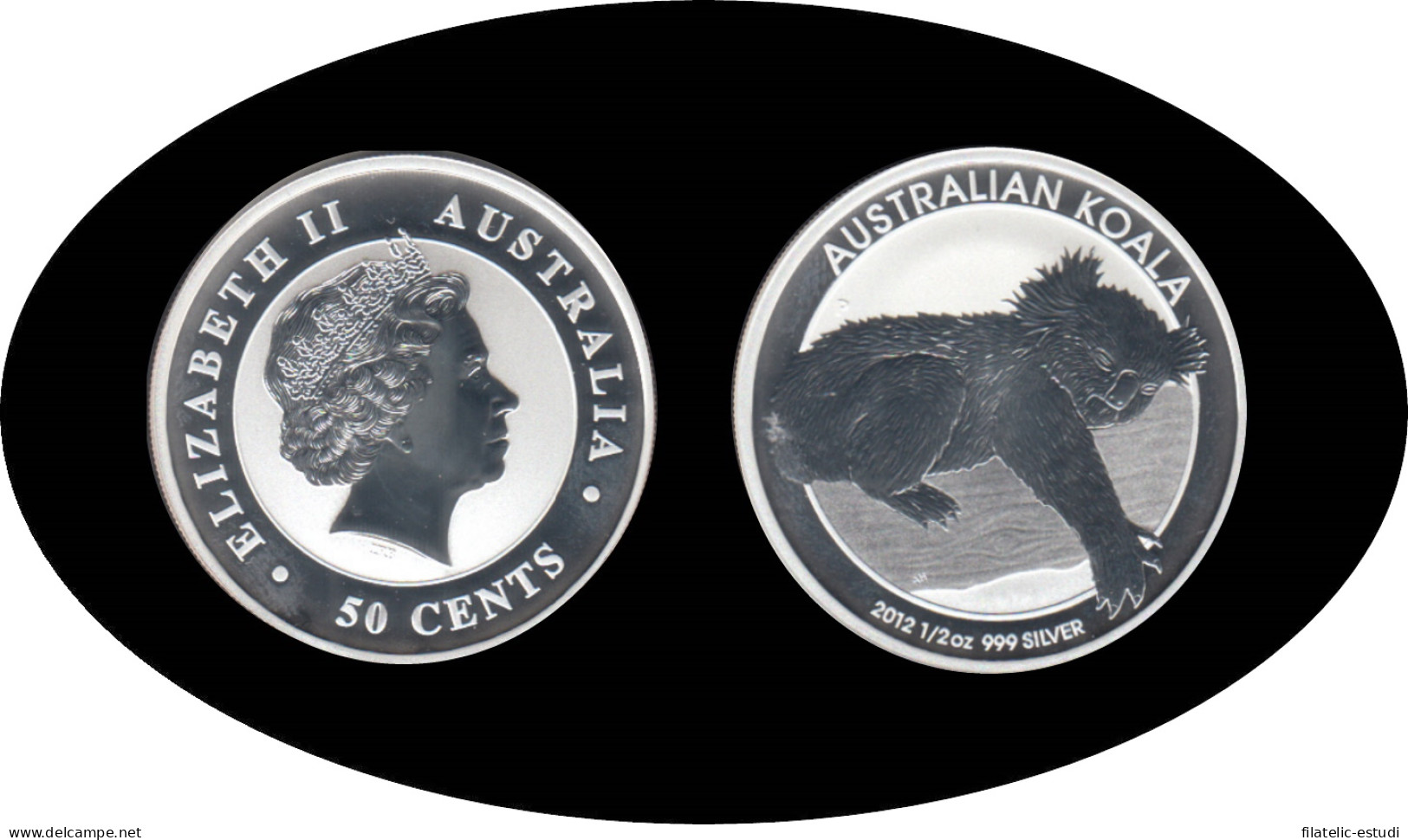 Australia  Koala 2012 1/2 Onza   50 Cents Plata Ag 999 Silver - Andere & Zonder Classificatie